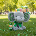 Load image into Gallery viewer, Personalized Elephant Stuffed Animal - My First St Patrick’s Day Elephant