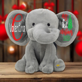 Load image into Gallery viewer, Personalized Elephant Stuffed Animal - Custom My First Christmas Day Elephant Plush Toy