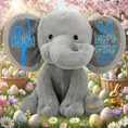 Load image into Gallery viewer, Personalized Elephant Stuffed Animal - Happy Easter Elephant
