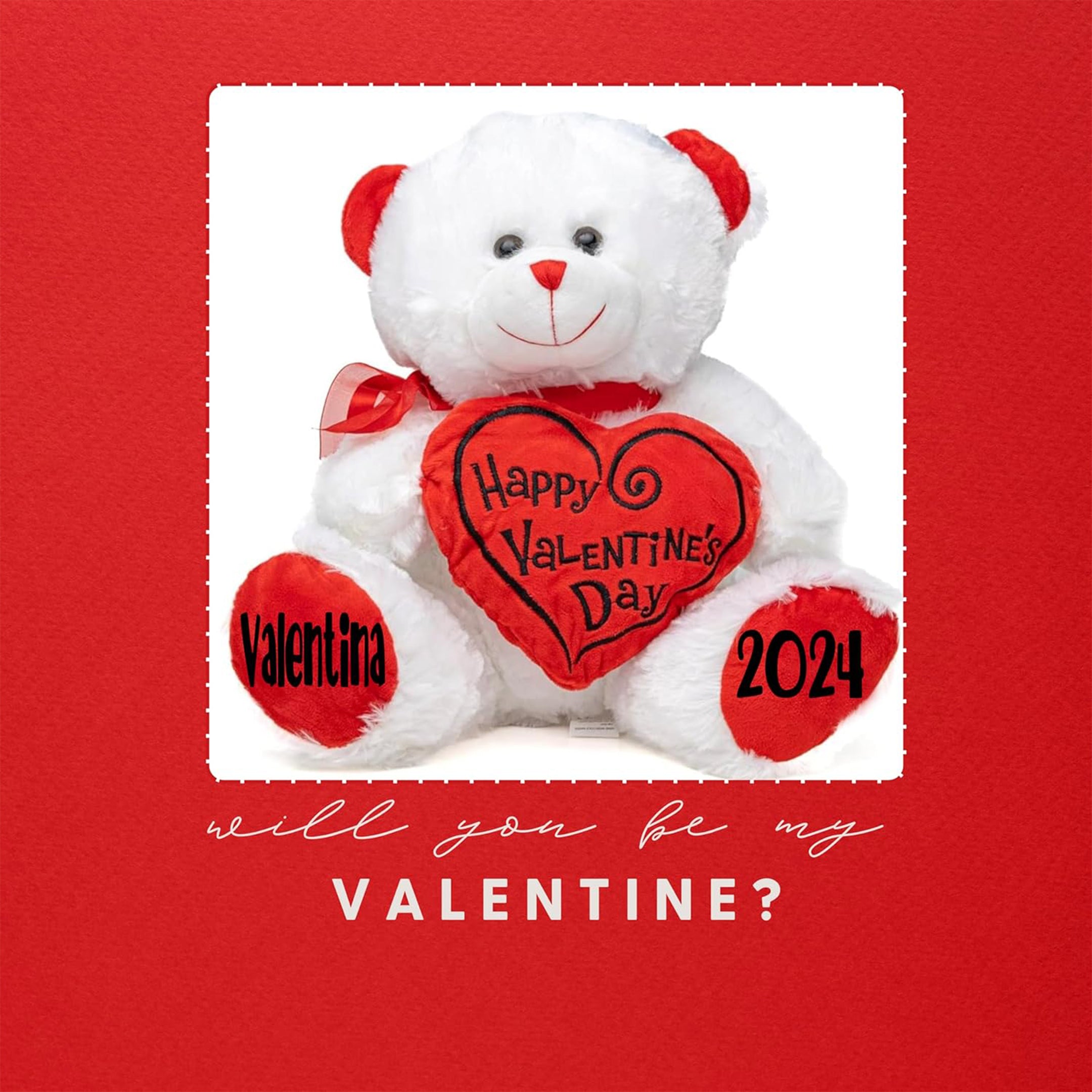 personalized valentine teddy bear