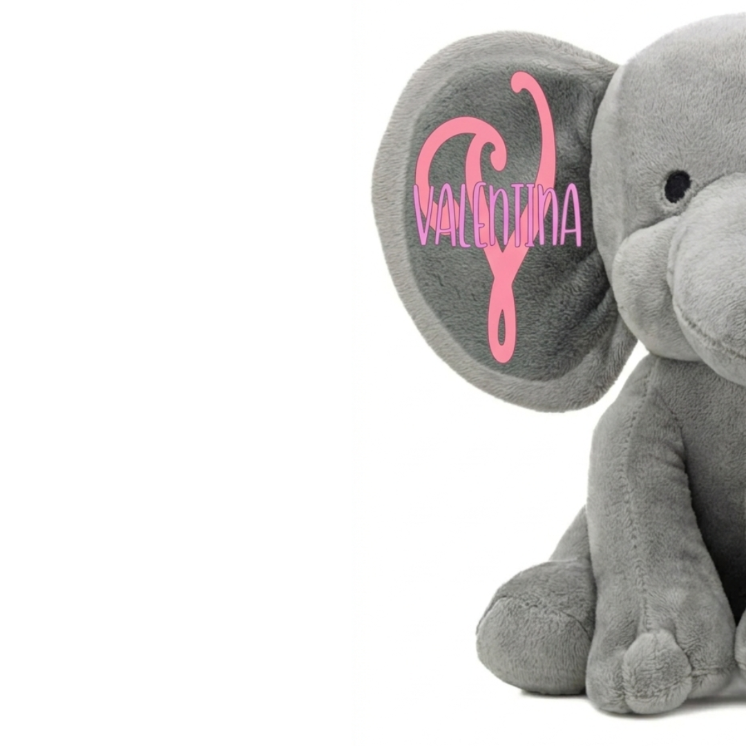 Personalized Elephant Stuffed Animal - My First Easter Elephant