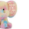 Load image into Gallery viewer, Personalized Elephant Stuffed Animal - Custom Birth Stats Announcement
