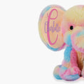 Load image into Gallery viewer, Personalized Elephant Stuffed Animal for Babies - Custom Rainbow Baby Keepsake
