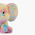 Load image into Gallery viewer, Personalized Elephant Stuffed Animal for Babies - Custom Rainbow Baby Keepsake
