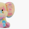 Load image into Gallery viewer, Personalized Elephant Stuffed Animal for Babies - Custom Rainbow Baby Keepsake
