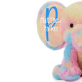 Load image into Gallery viewer, Personalized Elephant Stuffed Animal - Custom Birth Stats Announcement
