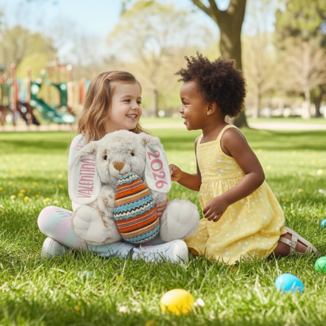 Personalized Stuffed Bunny Animal - 11.81 Inches