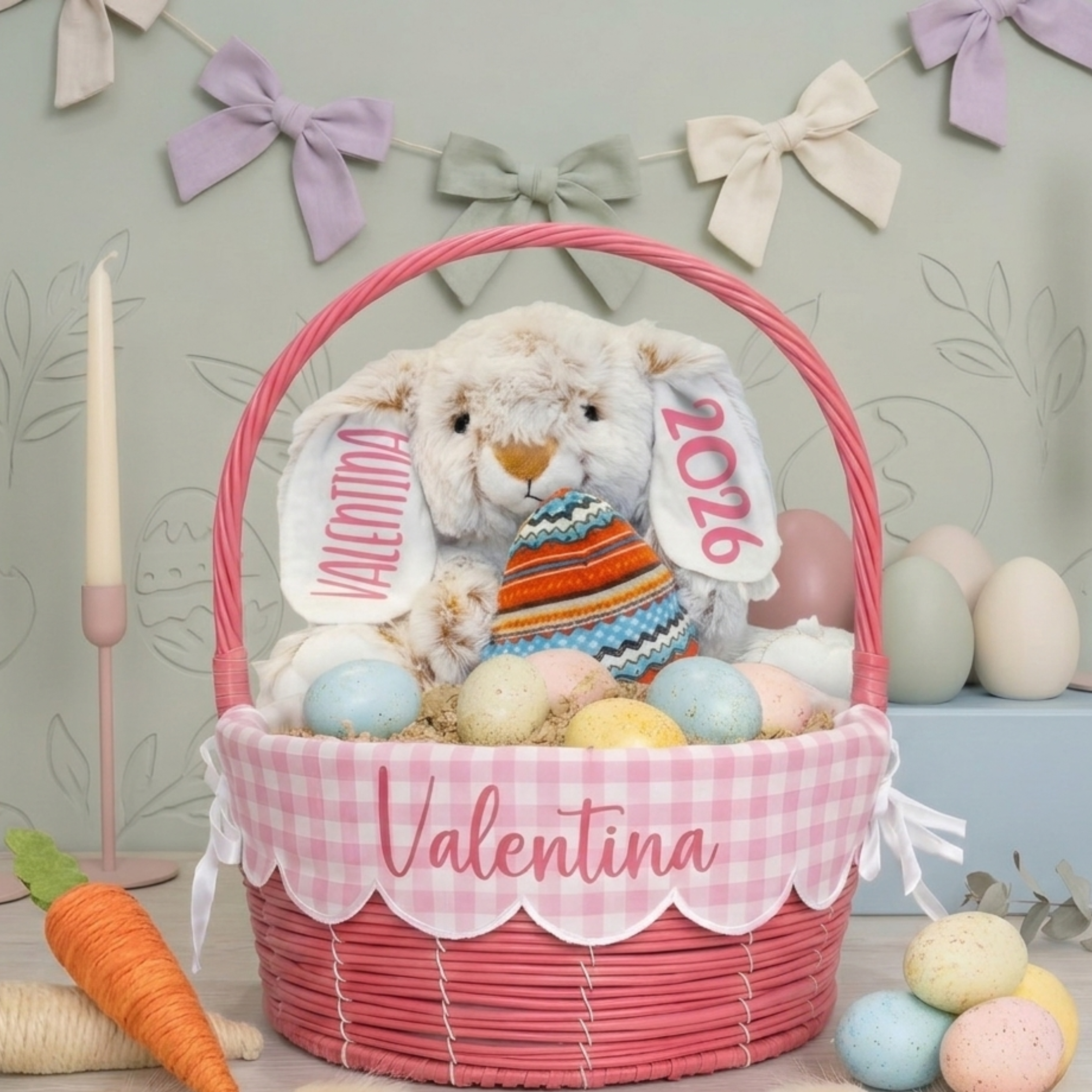 Personalized Easter Basket for Kids, Boys & Girls - Gift for Easter Made in USA