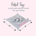 Load image into Gallery viewer, Personalized Elephant Security Blanket for Babies 12"
