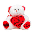 Load image into Gallery viewer, Personalized Mother's Day Teddy Bear for Mom - Customized Plush Bear with Heart Pillow "I LOVE YOU MOM"
