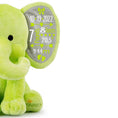 Load image into Gallery viewer, Personalized Elephant Stuffed Animal - Custom Birth Stats Announcement - Green
