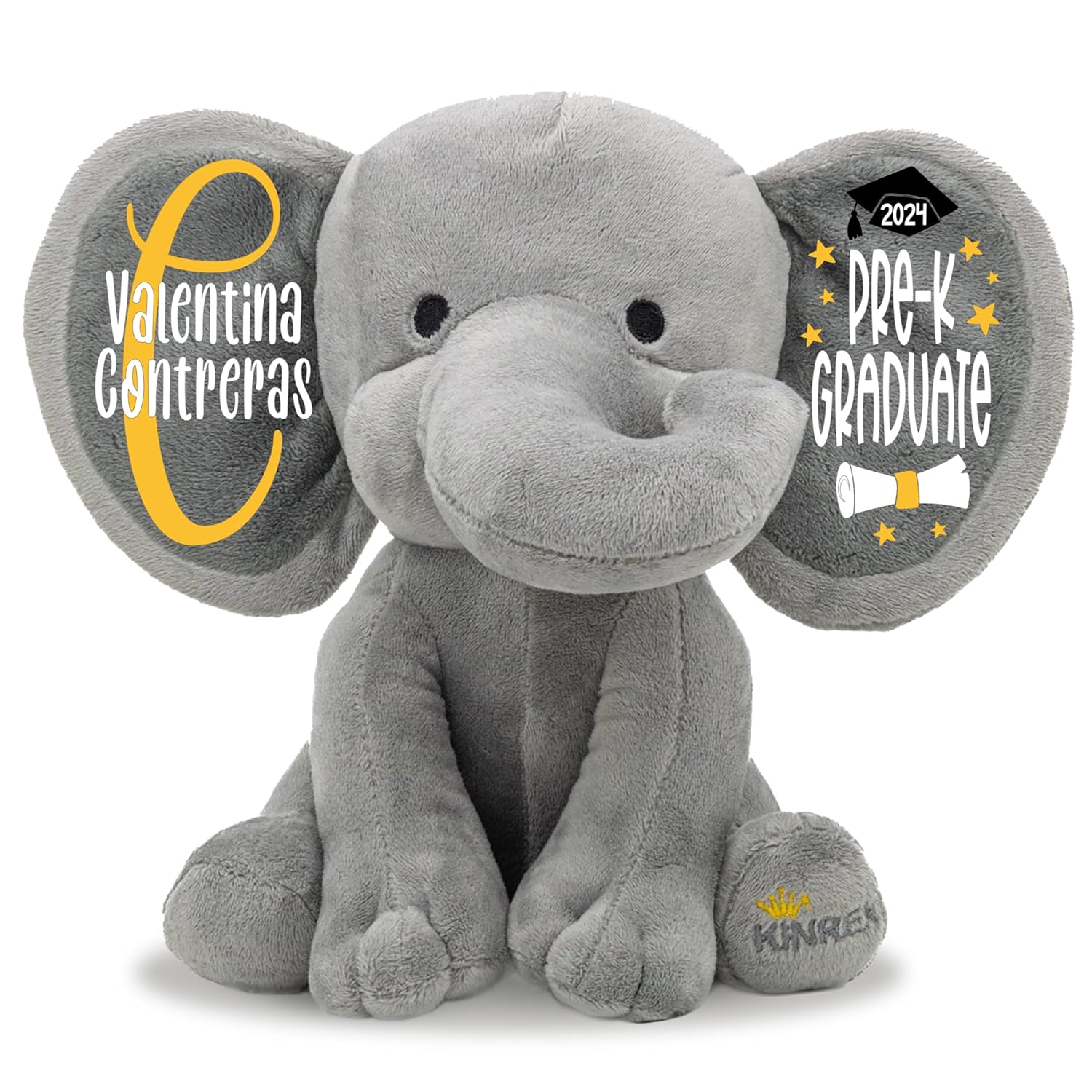 Personalized Pre-K Graduation Elephant Stuffed Animal