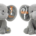 Load image into Gallery viewer, My First Halloween Day Personalized Elephant Stuffed Animal Gray 9 Inches
