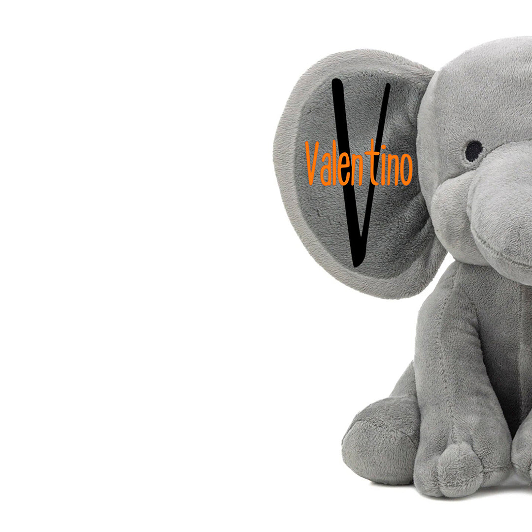 Personalized Elephant Stuffed Animal - Happy Halloween Day Elephant