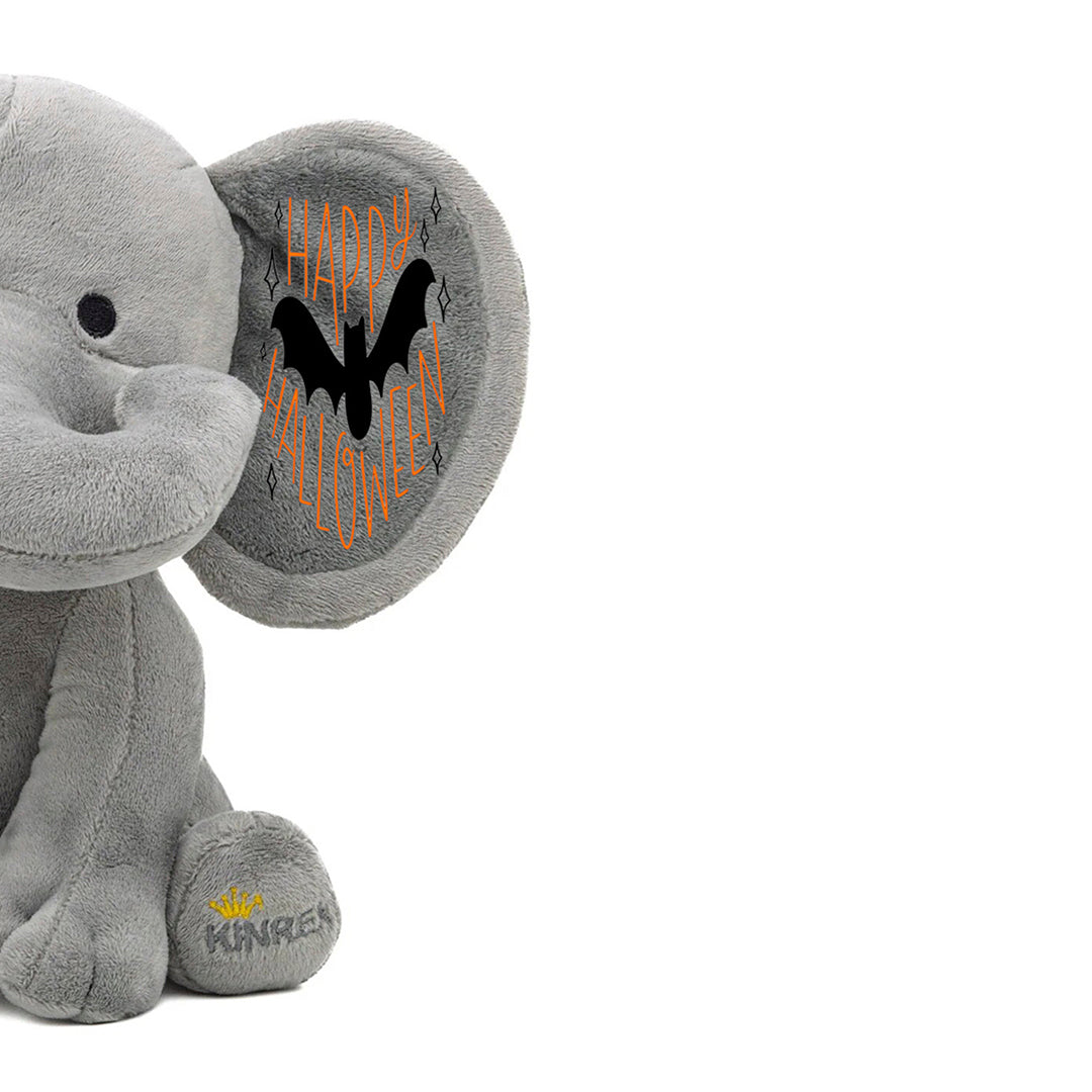 Personalized Elephant Stuffed Animal - Happy Halloween Day Elephant