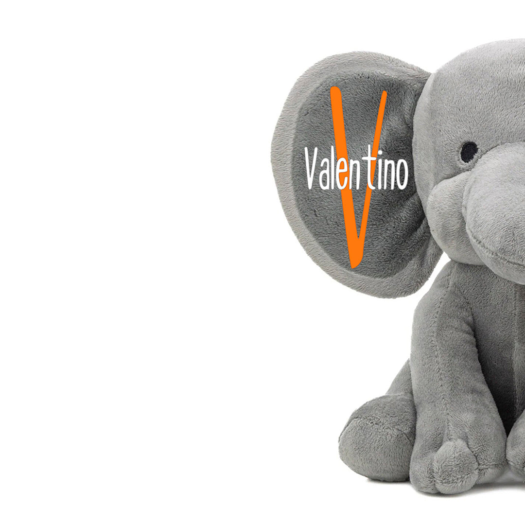 Personalized Elephant Stuffed Animal - Happy Halloween Day Elephant