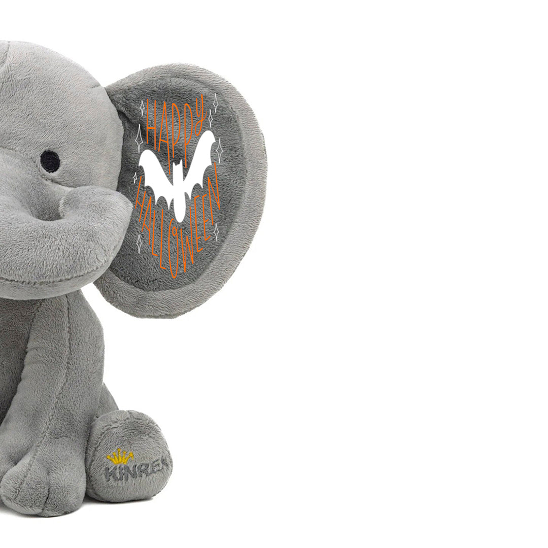 Personalized Elephant Stuffed Animal - Happy Halloween Day Elephant