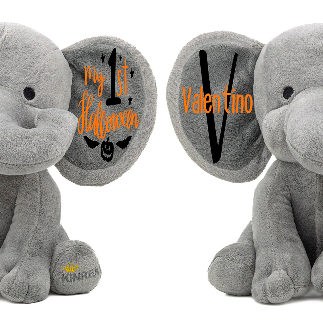 Personalized Elephant Stuffed Animal - My 1st Halloween Day Elephant