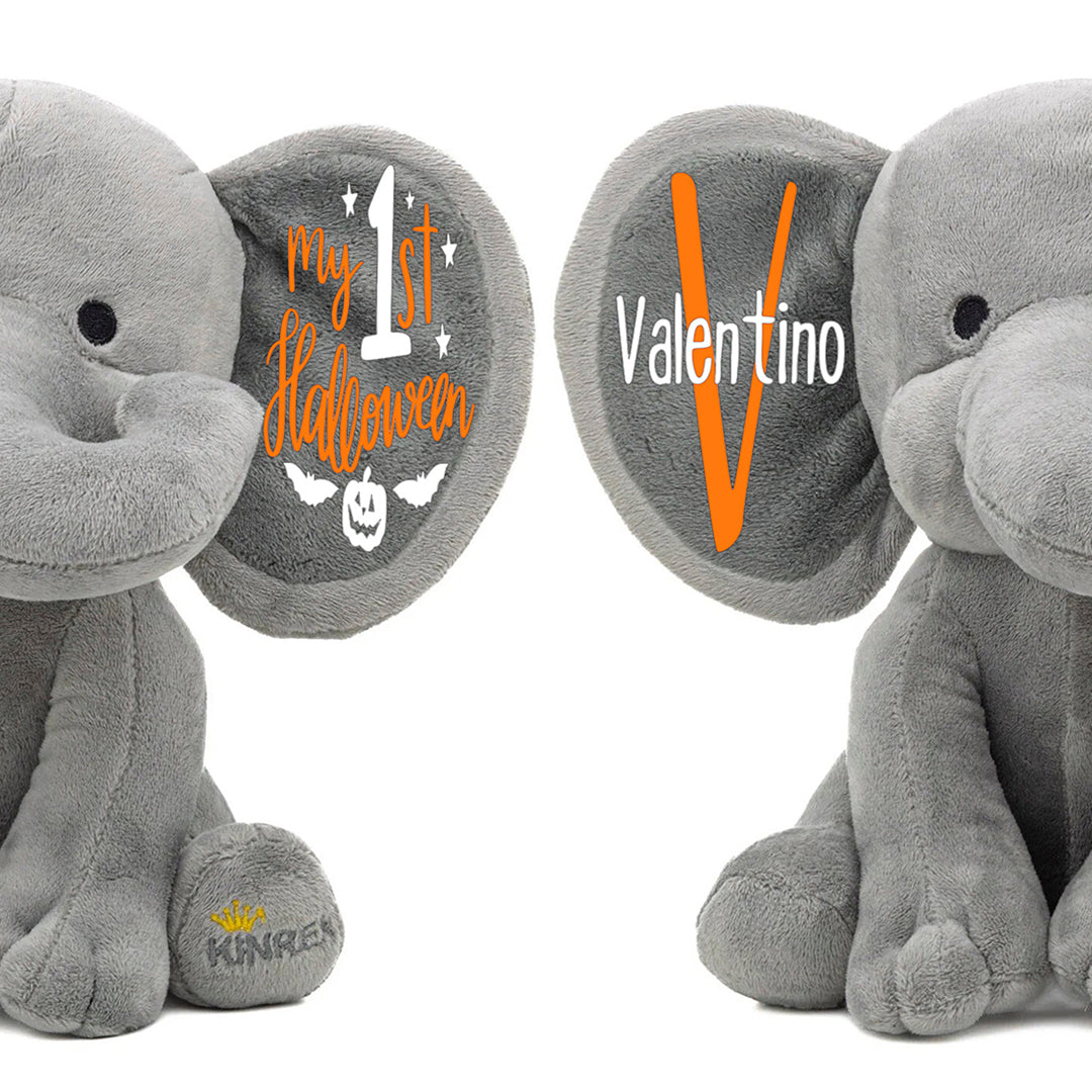 Personalized Elephant Stuffed Animal - My 1st Halloween Day Elephant