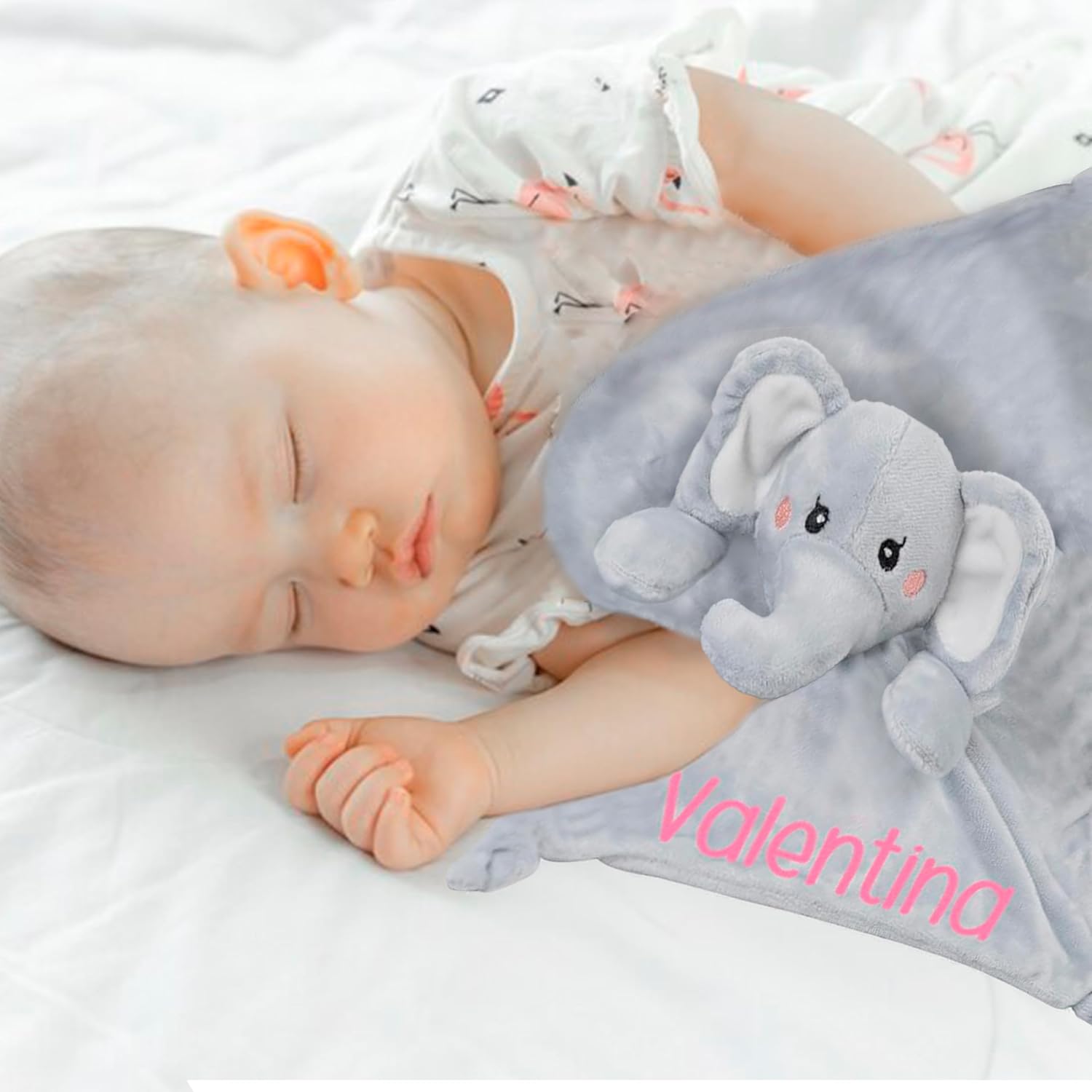 Personalized Elephant Security Blanket for Babies 12"