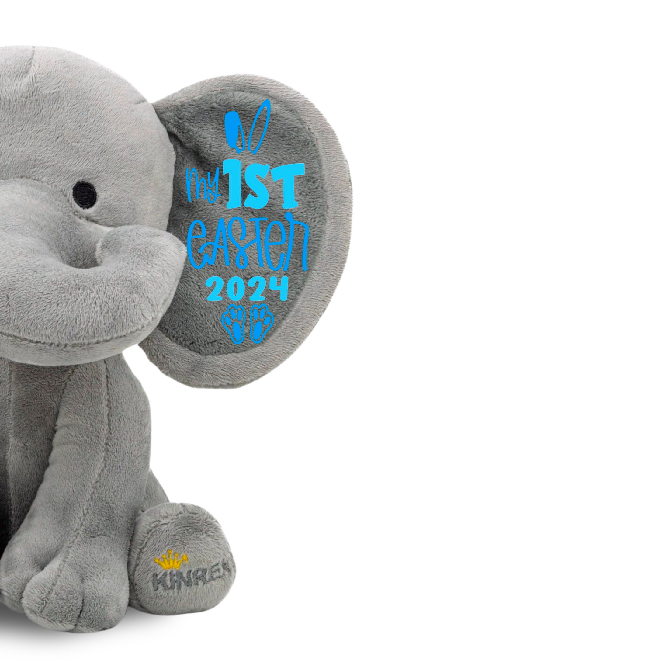 Personalized Elephant Stuffed Animal - My First Easter Elephant