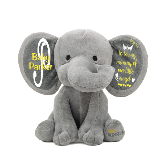 Personalized Elephant Stuffed Animal - Sympathy Memorial