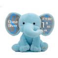 Load image into Gallery viewer, Personalized Elephant Stuffed Animal - Custom Birth Stats Announcement
