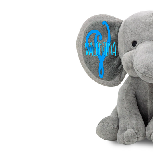Personalized Elephant Stuffed Animal - Happy Easter Elephant