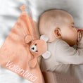 Load image into Gallery viewer, Personalized Teddy Bear Security Blanket for Babies 12"
