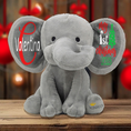 Load image into Gallery viewer, Personalized Elephant Stuffed Animal - Custom My First Christmas Day Elephant Plush Toy
