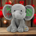 Load image into Gallery viewer, Personalized Elephant Stuffed Animal - Merry Christmas Day Elephant Plush Toy
