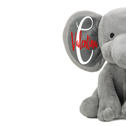 Personalized Elephant Stuffed Animal - My First Valentine’s