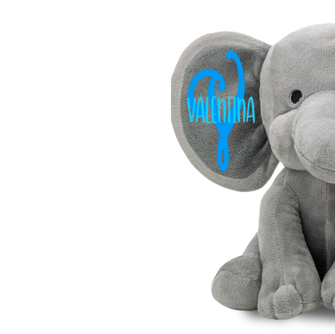 Personalized Elephant Stuffed Animal - My First Easter Elephant