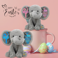 Load image into Gallery viewer, Personalized Elephant Stuffed Animal - My First Easter Elephant
