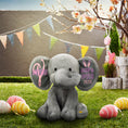 Load image into Gallery viewer, Personalized Elephant Stuffed Animal - Happy Easter Elephant
