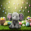 Load image into Gallery viewer, Personalized Elephant Stuffed Animal - Happy Easter Elephant
