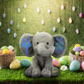 Load image into Gallery viewer, Personalized Elephant Stuffed Animal - Happy Easter Elephant
